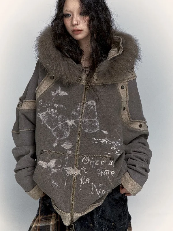 Loose Bat Sleeve Hooded Sweatshirt Jacket【s0000005016】 Hoodie with Ribbed Neckline Snug Warm Loose Bat Sleeve Hooded Sweatshirt Jacket【s0000005016】 Hoodie with Ribbed Neckline Snug Warm