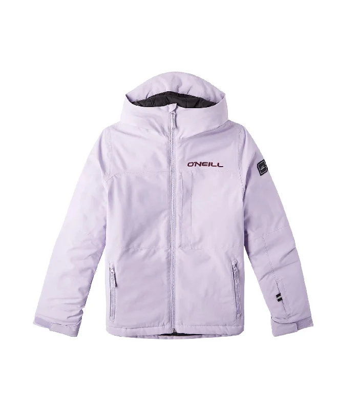 Girl's Lite Snow Jacket - Purple Rose Fitted Jacket Loose Jacket Oversized Jacket