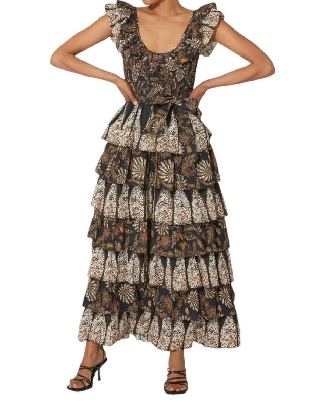 Athena Ankle Dress In Magnolia