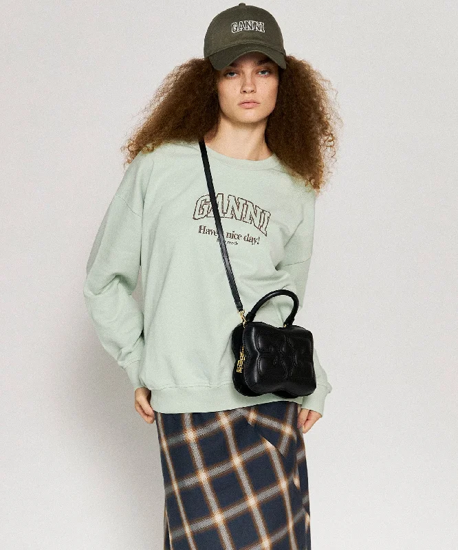 【SALE】【GANNI】Isoli Ganni Oversized Sweatshirt Hoodie with Ribbed Hem Stretchable Secure 【SALE】【GANNI】Isoli Ganni Oversized Sweatshirt Hoodie with Ribbed Hem Stretchable Secure