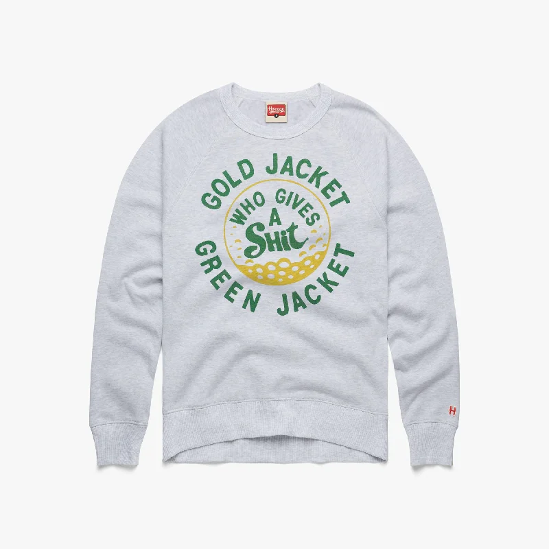 Gold Jacket Green Jacket Who Gives A Shit Crewneck Wool Fabric Cashmere Fabric Tweed Fabric
