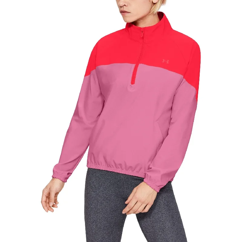 Under Armour Women's Athletic Storm Half-Zip Woven Jacket, Pink, XS Cardigan Sweater Pullover