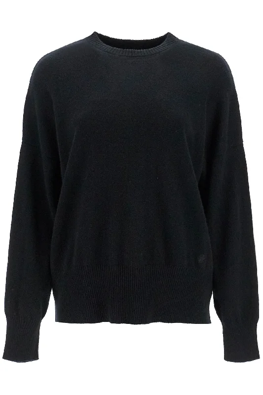 Cashmere Pullover Sweater For  - Black Spandex Blend Rayon Blend Denim Blend