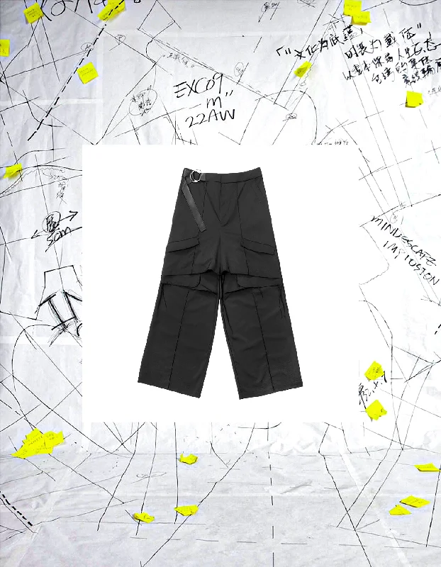 Deconstructed Floor-To-Ceiling Trousers With Cutouts Trousers Capri Summer