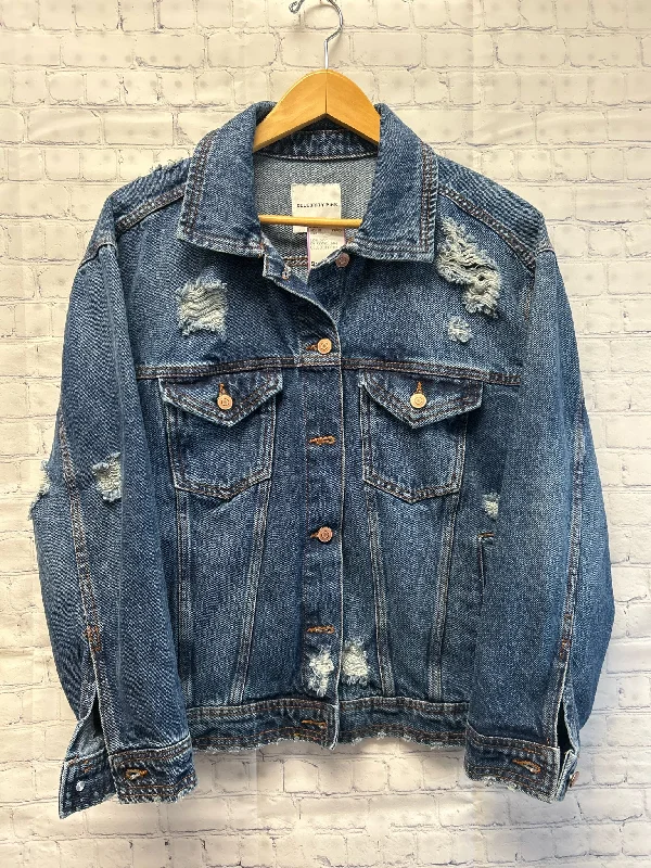 Size Small Ladies Denim DISTRESSED Jacket V-Neck Jacket Boat Neck Jacket Square Neck Jacket