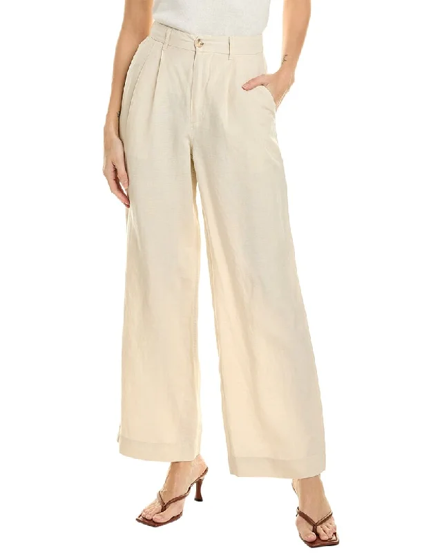 Onia Air Pleated Linen-Blend Trouser Trousers Wedding White