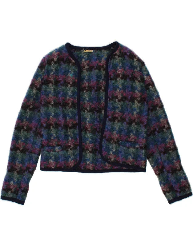 BAFFO Womens Crop Fleece Jacket EU 38 Medium Multicoloured Striped Tiered Jacket Buttoned Jacket Zippered Jacket BAFFO Womens Crop Fleece Jacket EU 38 Medium Multicoloured Striped Tiered Jacket Buttoned Jacket Zippered Jacket
