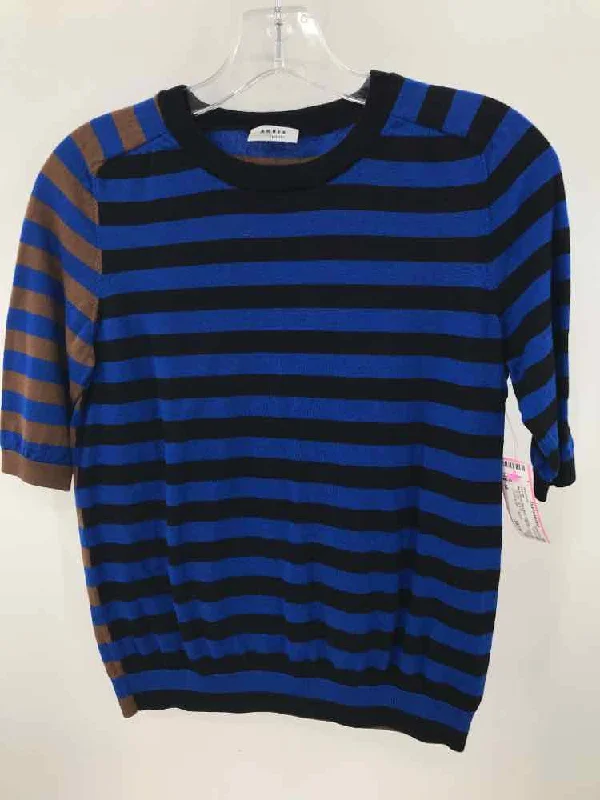 Pre-Owned Akris Punto Blue Size 10 Stripe Sweater Nylon Fabric Polyester Fabric Spandex Fabric Pre-Owned Akris Punto Blue Size 10 Stripe Sweater Nylon Fabric Polyester Fabric Spandex Fabric