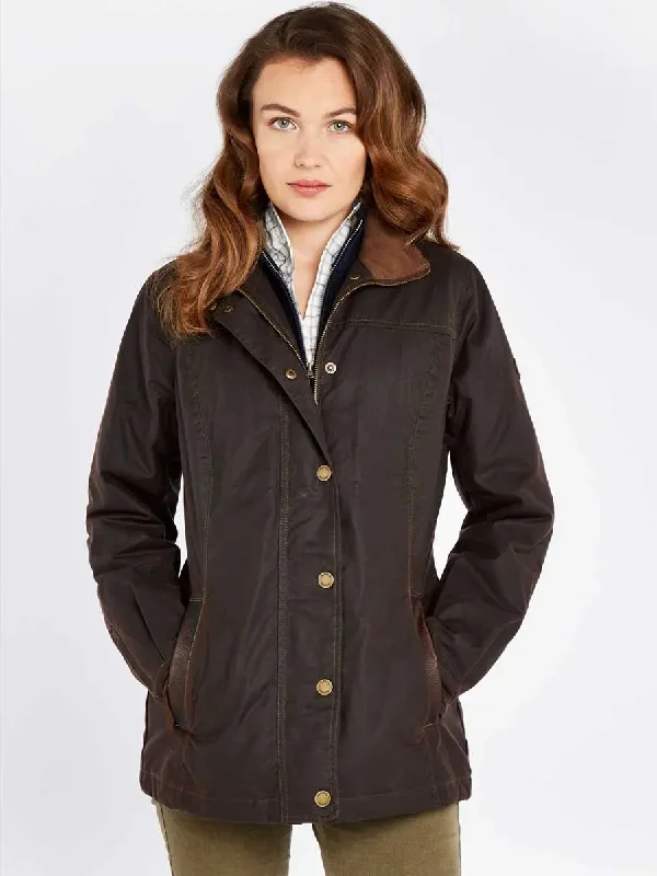 DUBARRY Ladies Mountrath Wax Jacket - Java Nylon Jacket Polyester Jacket Spandex Jacket