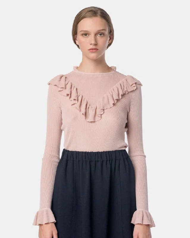 Maritza Pullover in Blush Wide Sleeve Pullover