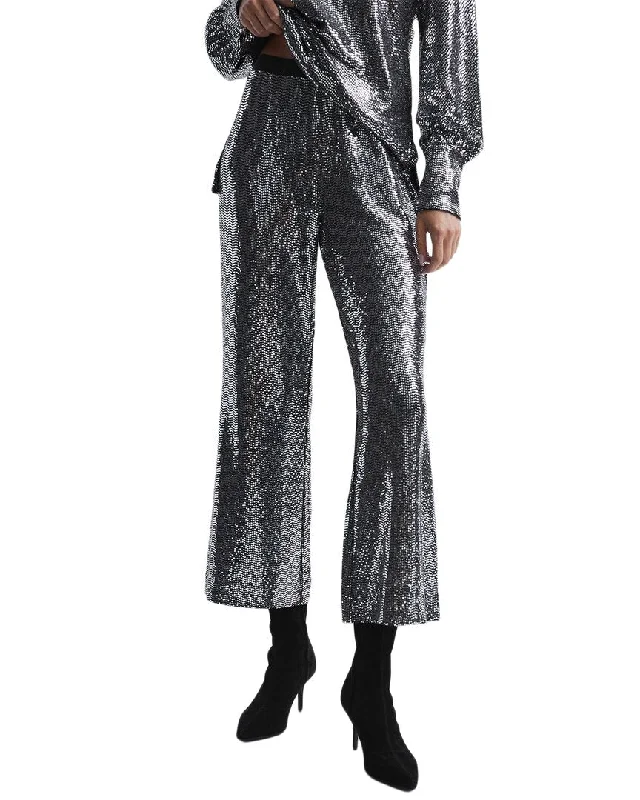 Reiss Valeria Sequin Occasion Trouser Trousers Culottes Wide Leg