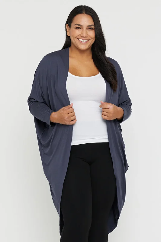 Cocoon Cardigan - Storm Stretchy Elastic Breathable