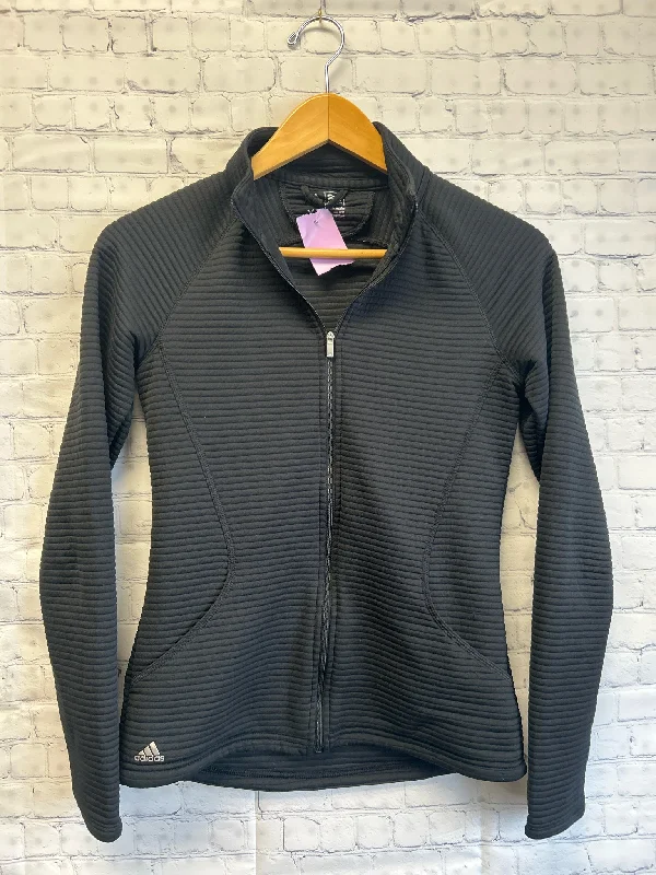 Size X-Small Ladies Black Adidas Jacket Welt Pockets Slit Pockets Flap Pockets