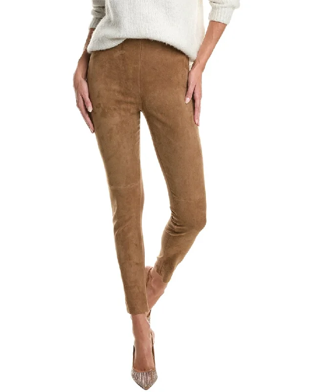 Weekend Max Mara Bahamas Suede Trouser Trousers Yoga Stretchy