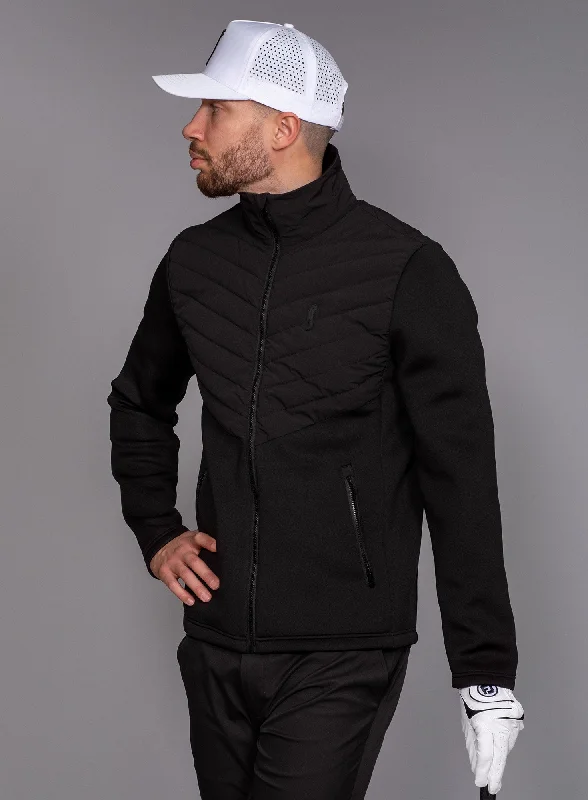 Men’s Performance Padded Jacket Stand-Up Collar Roll-Neck Collar Turtle Neck