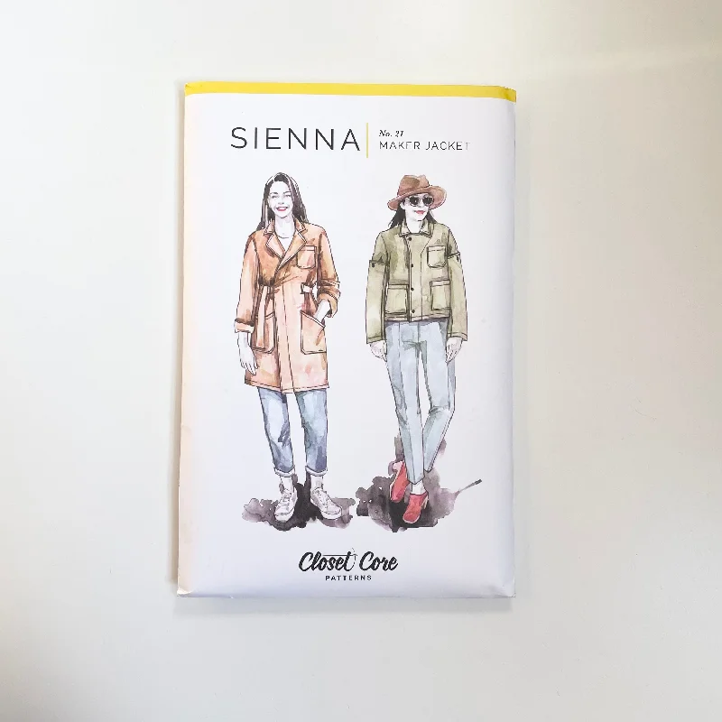 Closet Case Patterns : Sienna Maker Jacket A-Line Jacket Boat Neck Shawl Collar