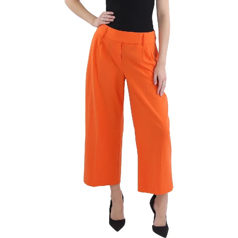 Tahari ASL Womens Cropped Trouser Cropped Pants High Waist Slim Fit Ankle Length