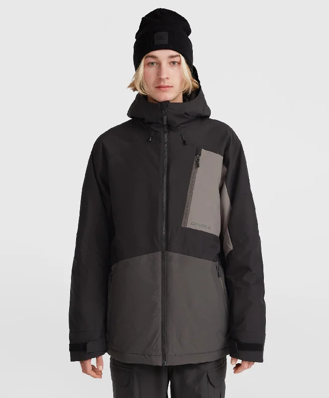 Men's Hammer Block Snow Jacket - Black Out Ribbed Jacket Pleated Jacket Ruffled Jacket