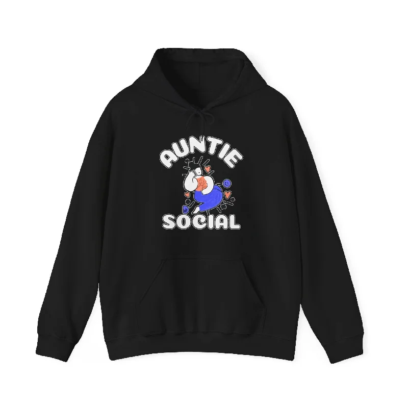 Auntie Social - Hoodie Hoodie with Neon Bright Vibrant