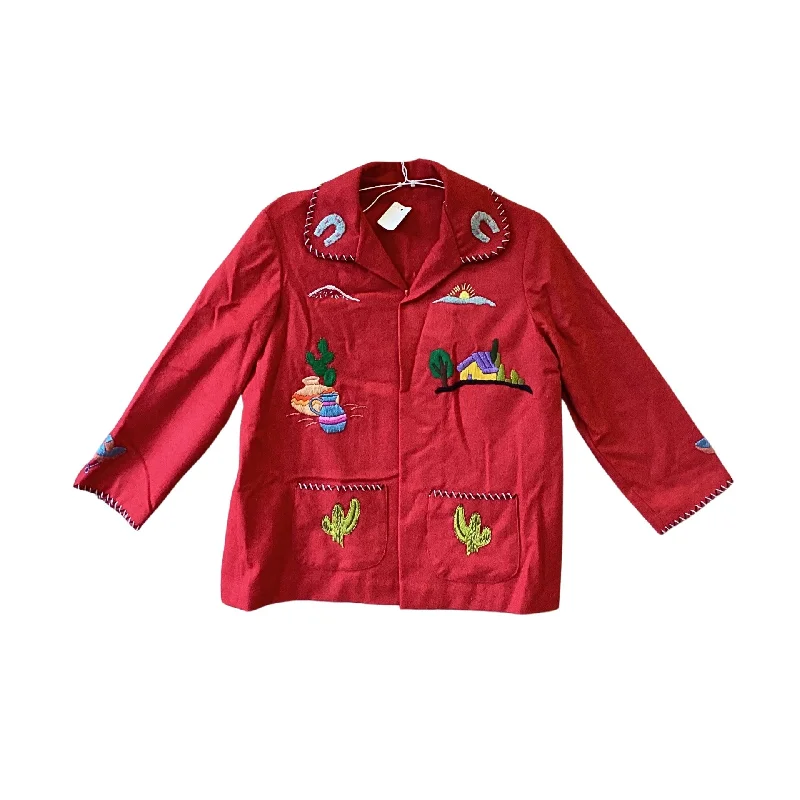 Embroidered Jacket/S Belted Jacket Elasticated Jacket Padded Jacket