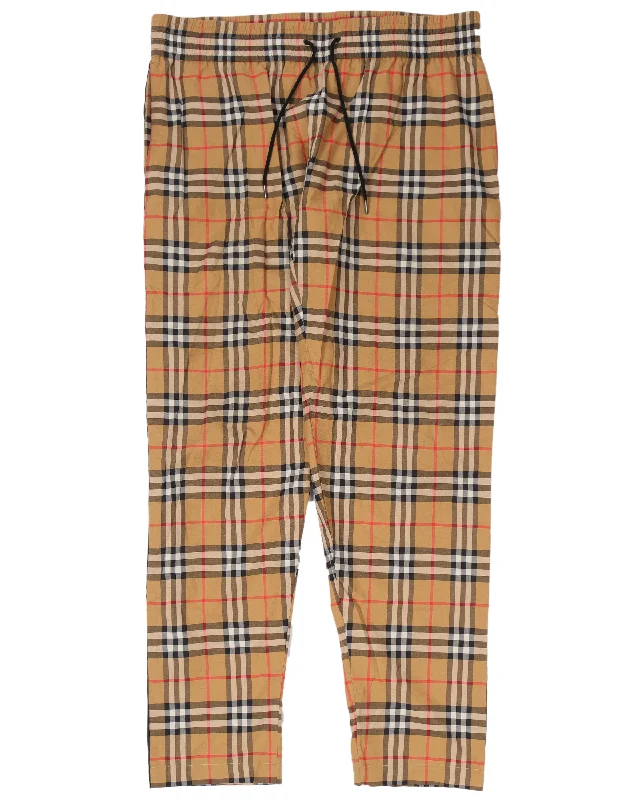 Side-Stripe Vintage Check Trousers Trousers practical durable