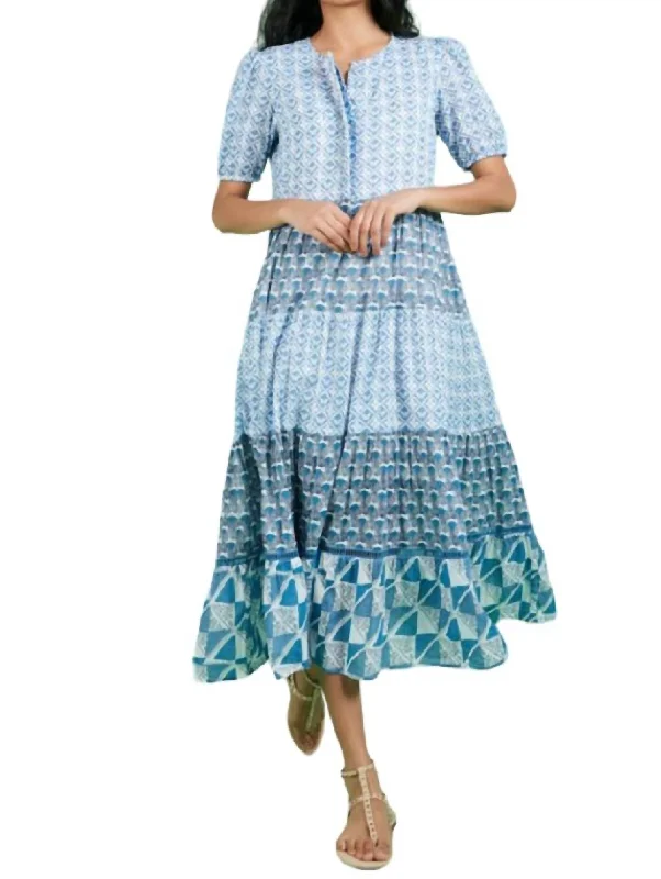 Daphne Dress In Blue Bangalore