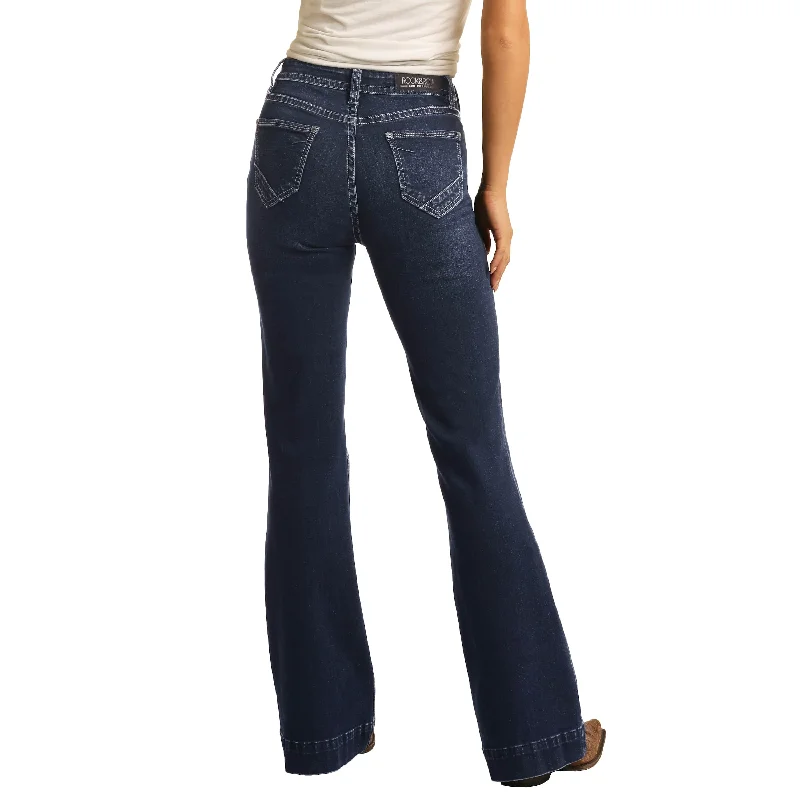 Rock & Roll Denim High Rise Trouser Extra Stretch Jeans W8H4165 Trousers Review Highly