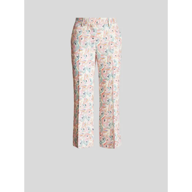 Trousers With Micro Butterfly Pattern Trousers Office Stylish