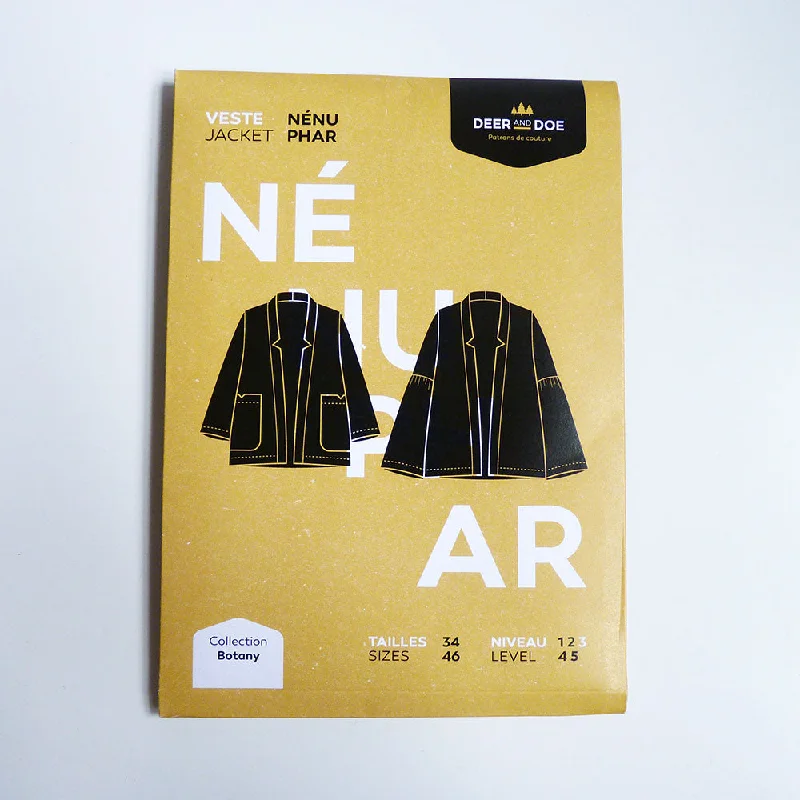 Deer & Doe Patterns : Nenuphar Jacket Oversized Jacket Tailored Jacket Straight Jacket