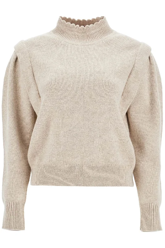 Lucile Sweater  - Grey Mesh Blend Leather Blend Suede Blend