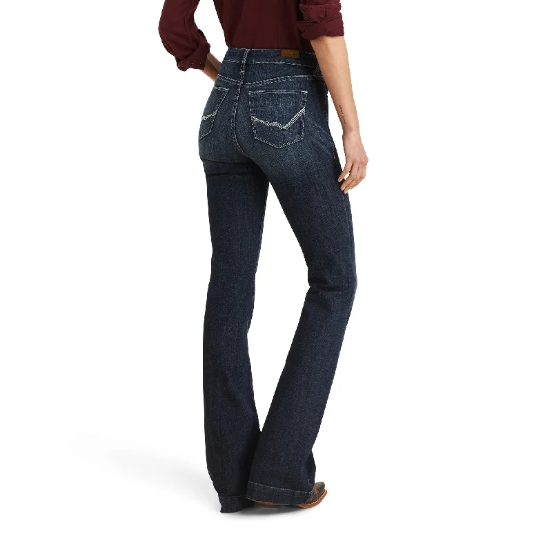 Ariat® Ladies Ryki Slim Dark Wash Denim Trouser Pants 10043209 Trousers Versatile Stylish