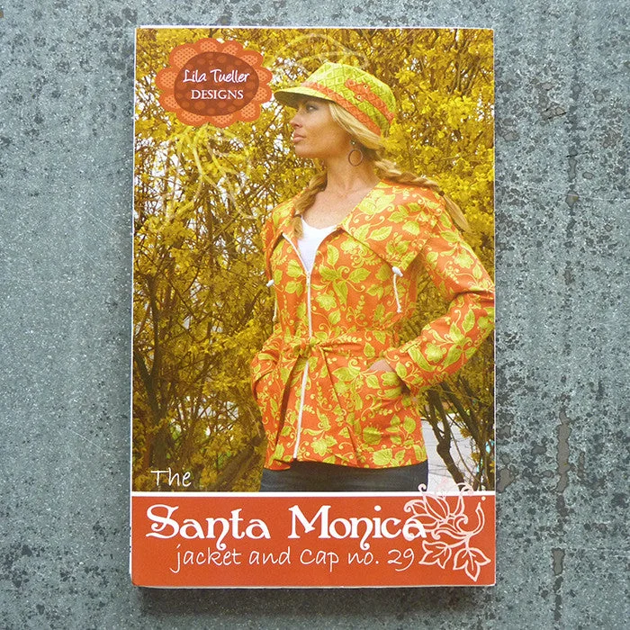 Lila Tueller Designs : Santa Monica Jacket & Cap Denim Fabric Leather Fabric Suede Fabric