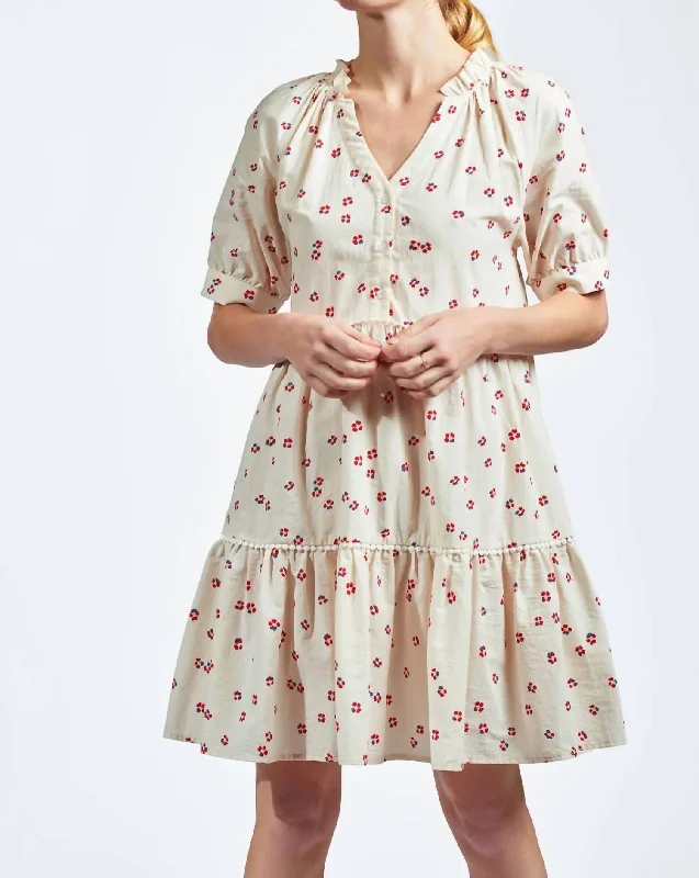 Candice Dress In Red Floral