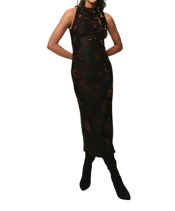Darby Dress In Black Copper