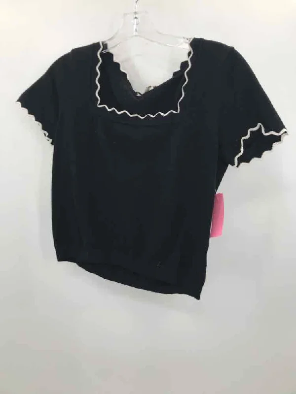 Pre-Owned Luxuoire Black Size Small Sweater Transparent Opaque Sheer