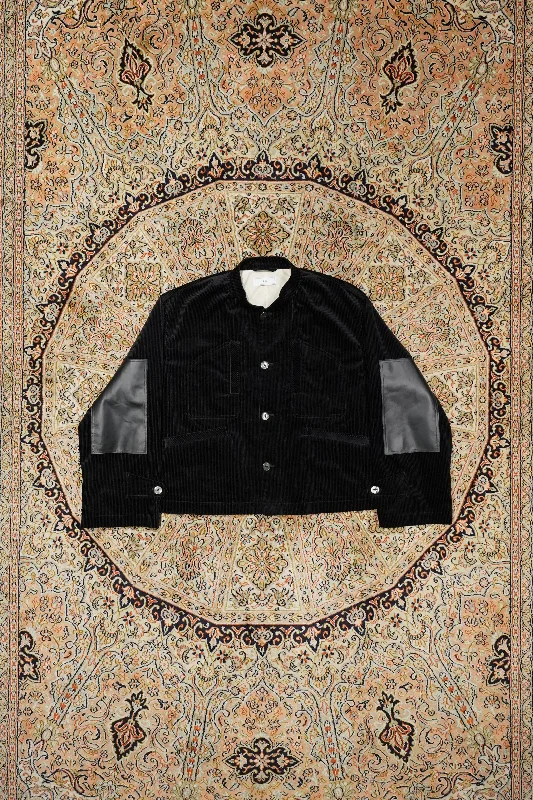 CORDUROY BC HUNTING JACKET (BLACK) Tailored Jacket Straight Jacket A-Line Jacket