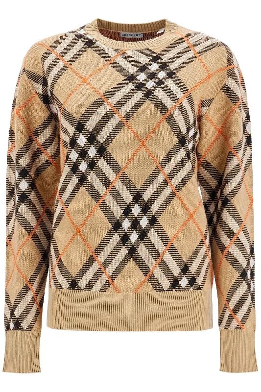 Ered Wool Pullover Sweater  - Beige High Neck Crew Neck V-Neck