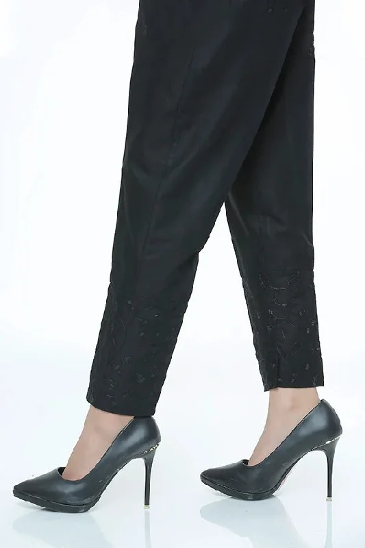 LSM Embroidered Stitched Trousers LSM-38-Black Trousers Wedding White