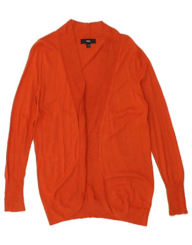 MOSSIMO Womens Open Cardigan Sweater UK 18 XL Orange Nylon Fleece Fabric Down Fabric Feather Fabric