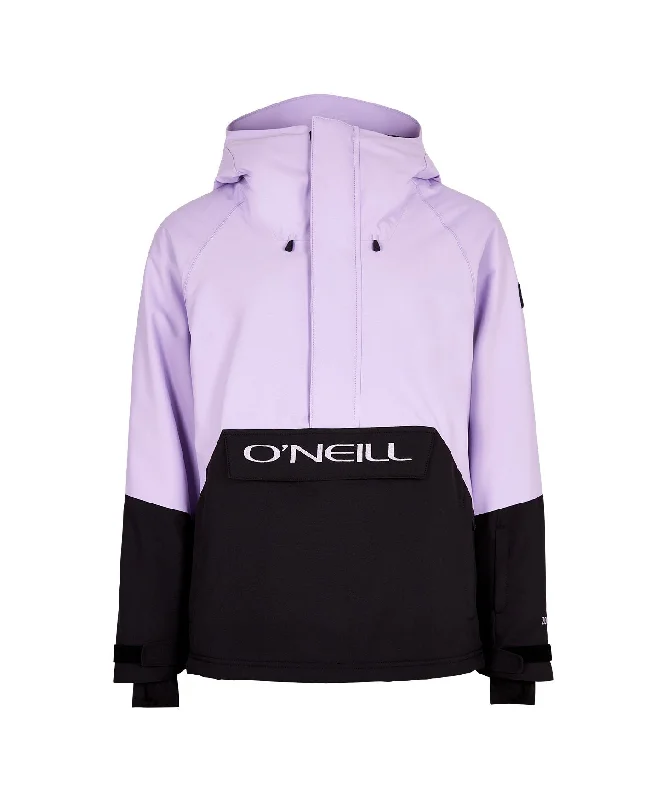 Women's O'Riginals Anorak Jacket - Purple Rose Colour Block Stand-Up Collar Roll-Neck Collar Turtle Neck