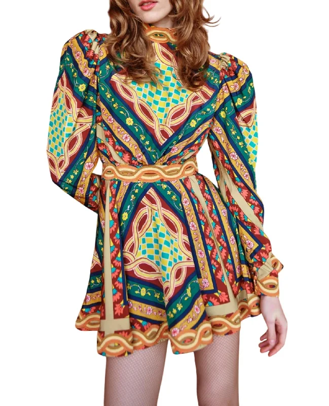 Botan Dress In Mulit