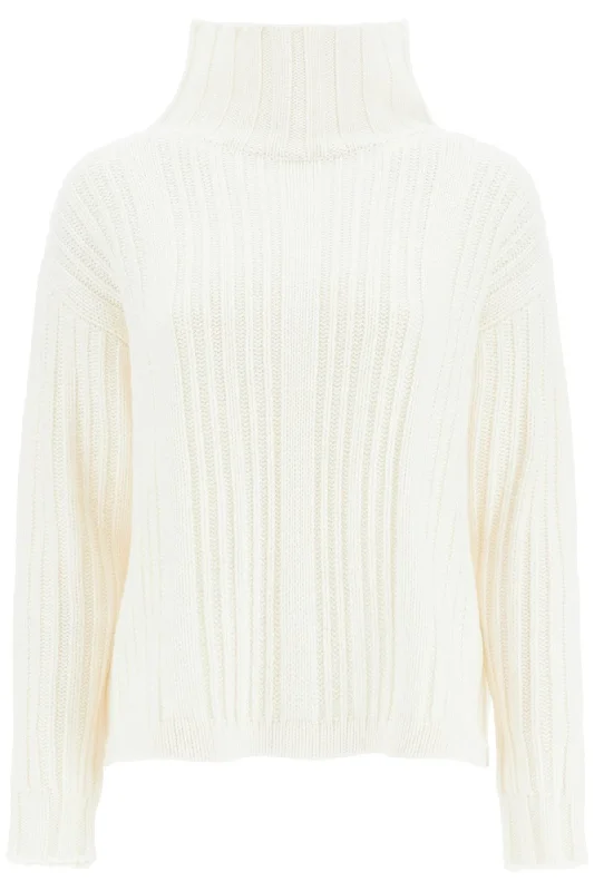 In Wool And Cashmere Sweater  - White Elegant Classic Vintage