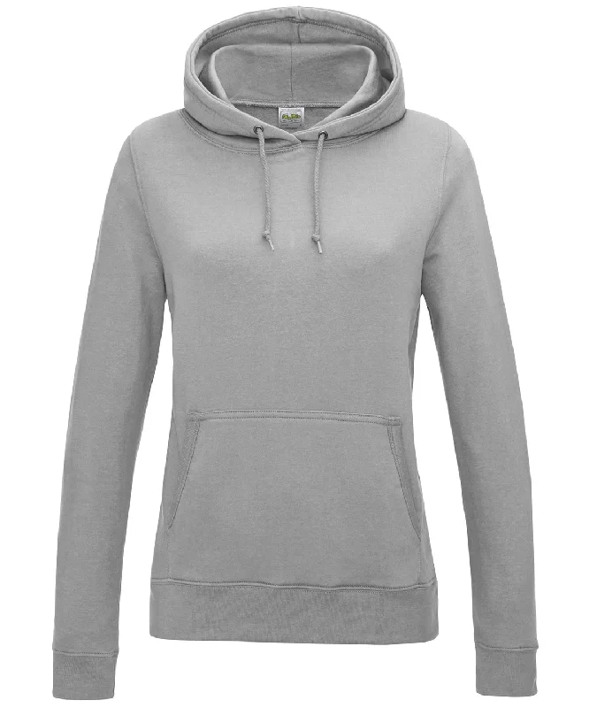 Heather Grey - Women's College Hoodie Hoodie with Hem Elastic Stretchable Comfortable Heather Grey - Women's College Hoodie Hoodie with Hem Elastic Stretchable Comfortable
