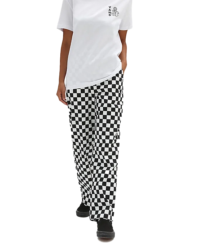 Authentic Chino Print Trousers in Checkerboard Trousers Canvas Durable