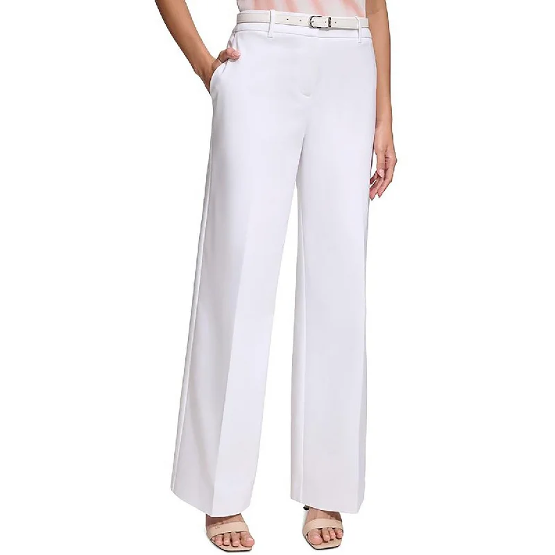 Calvin Klein Womens Wide Leg Trouser Wide Leg Pants Trousers Designer Luxury