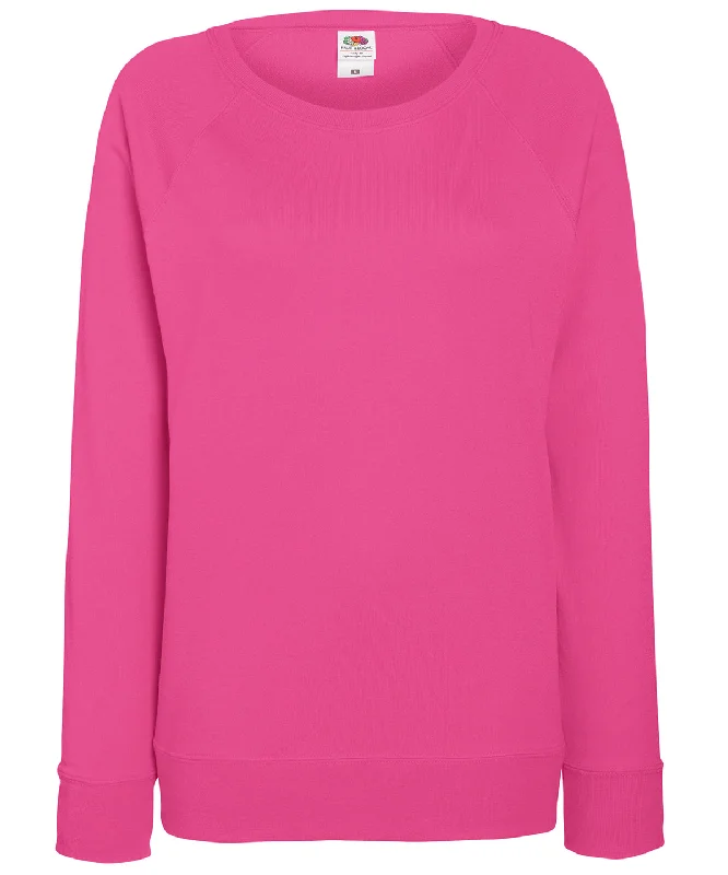 Fuchsia - Women's lightweight raglan sweatshirt Hoodie with Slit Hem Functional Movement Fuchsia - Women's lightweight raglan sweatshirt Hoodie with Slit Hem Functional Movement