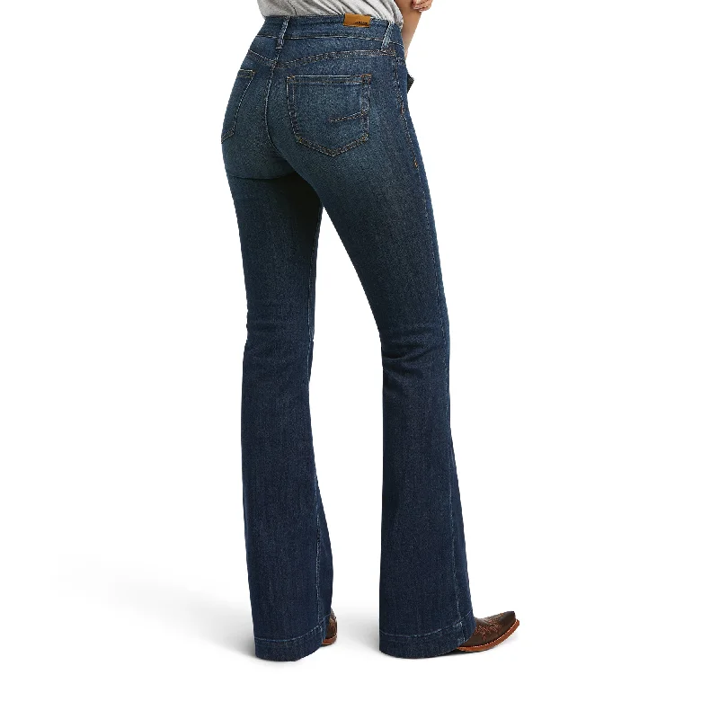 Ariat Ladies Slim Trouser High Rise Bessie Pacific Washed Jeans 10039597 Trousers chic elegant