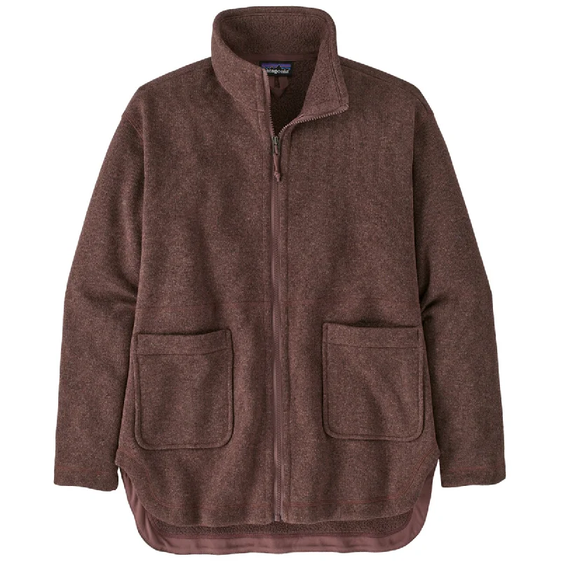 Patagonia Women's Dulse Mauve Better Sweater Oversized Coat Tailored Straight A-Line