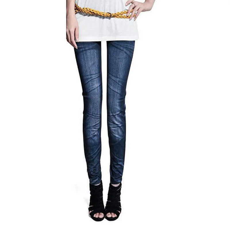 Women Lady Casual Jeans Skinny Jeggings Stretchy Slim Leggings Trousers Chinos Cotton Straight Leg