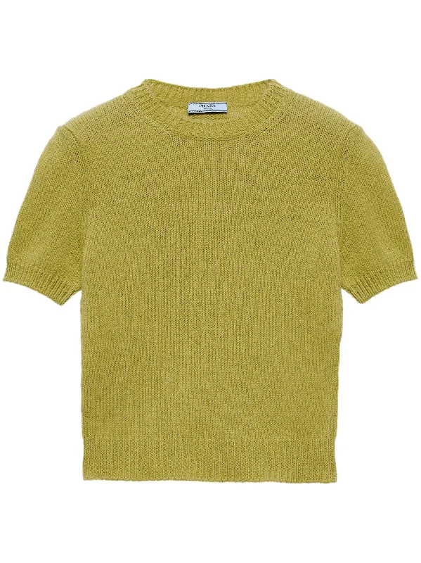 short-sleeve cashmere sweater Boat Neck Shawl Collar Notched Collar